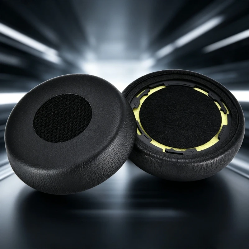 Over Ear Headphone Replacement Ear Pads, 1Pair Oval Cushions Covers with Center Meshes Opening for Evolve 75 75+ / 75 UC / 83CE