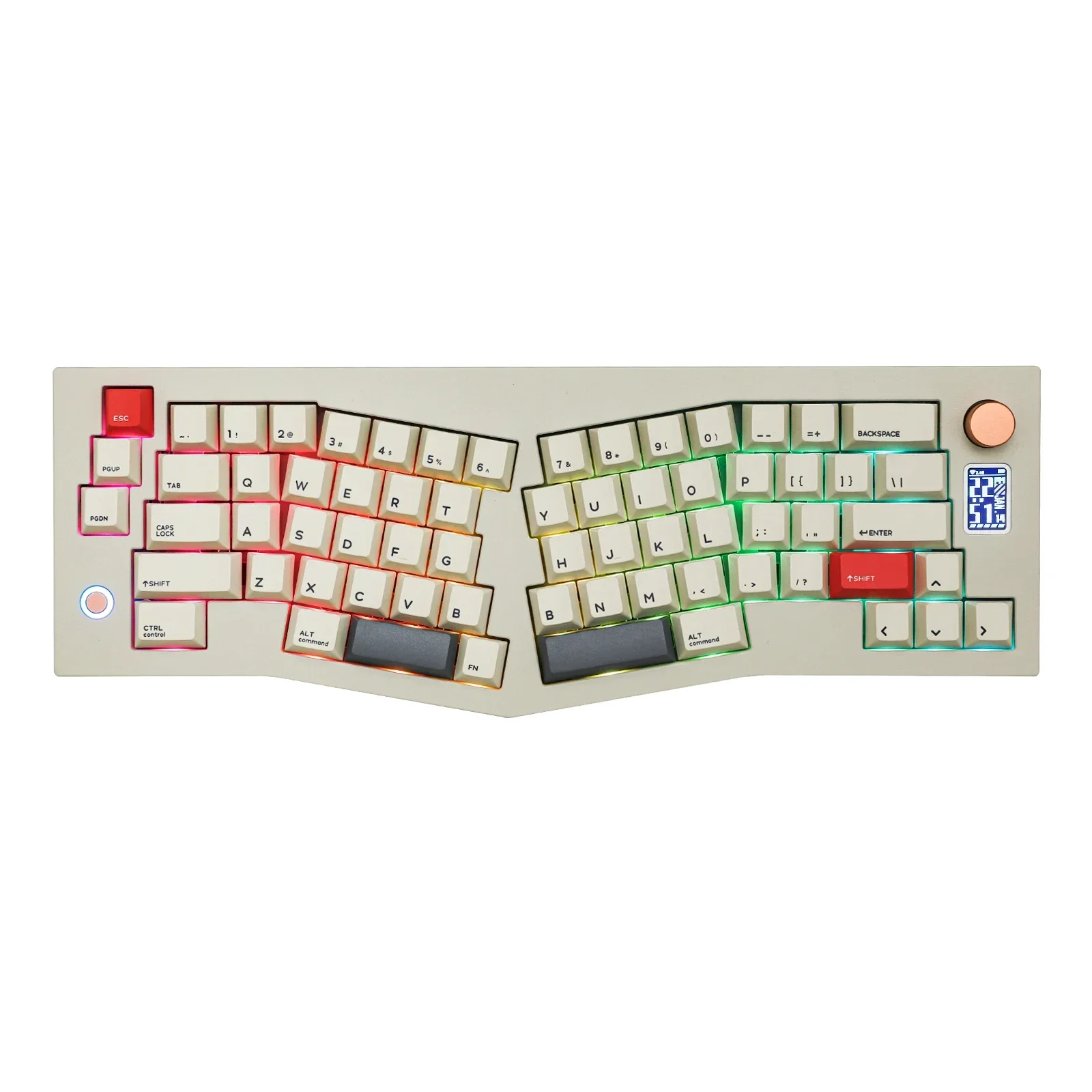 

CIDOO V68 VIA Alice Layout VIA Programmable Hot-swappable Aluminum Mechanical Keyboard TFT Screen ergonomic split keyboard