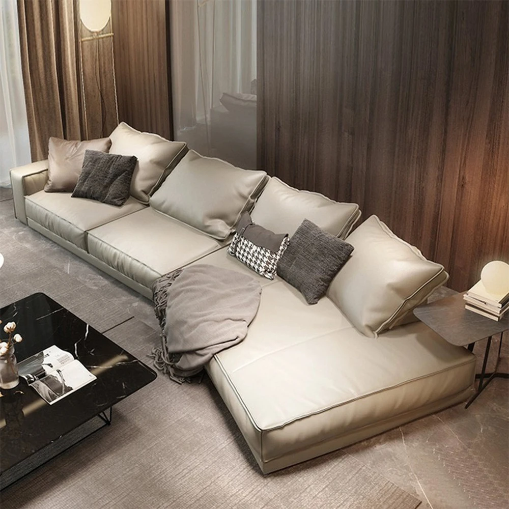 %w Italian Living Room Fabric Large Corner Special-shaped Budapest Sofa Minimalist Large-Sized for Villa Apartment Workshop