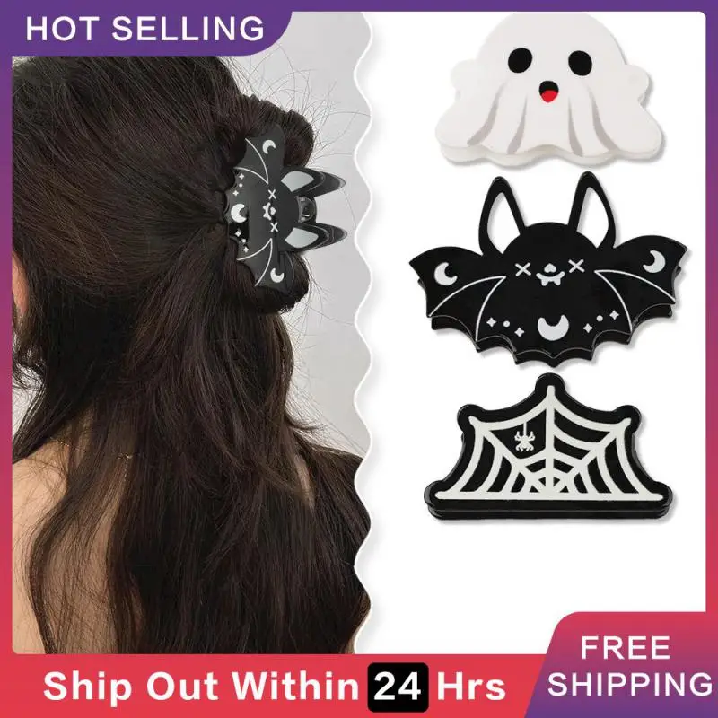 

Акриловая заколка в виде акулы с мультяшными изображениями, Шпилька для волос с призраком, аксессуары для одежды, Шпилька для волос, забавная и милая шпилька для волос, подарки, летучая мышь