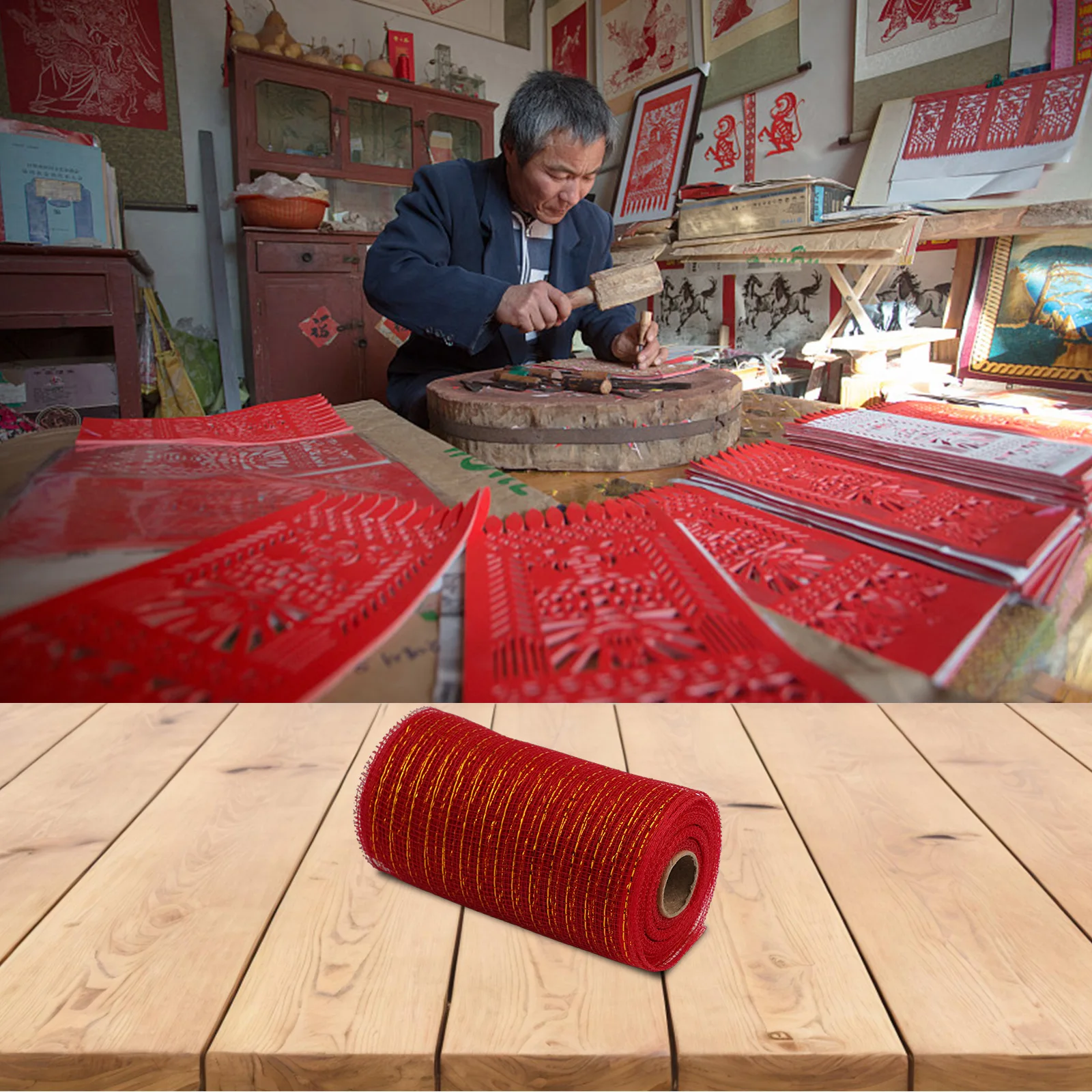 梱包ネット 10ヤード 15cm x 10ヤードのデコメッシュロールでクラフトを次のレベルへ 4つの魅惑的なカラー