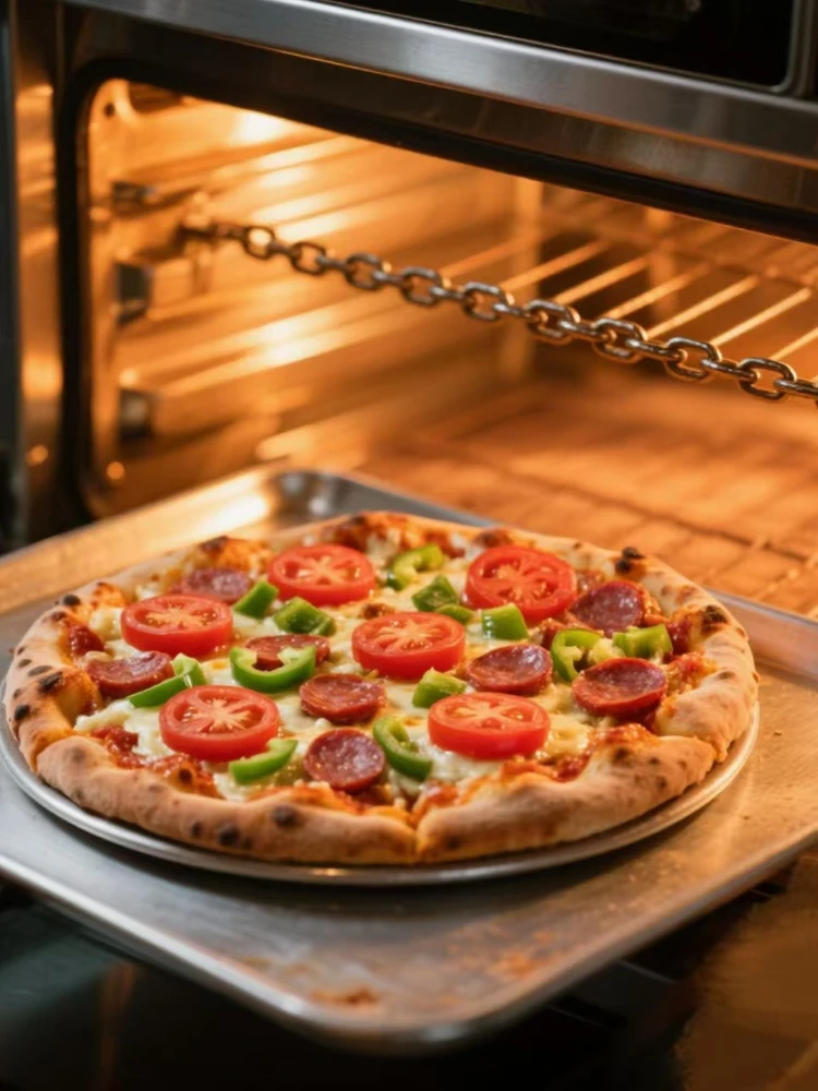 

Anodized Aluminum Pizza Tray 4 Inch Thiened Restaurant Quali Home Use round Large Size Baking Di American Sle