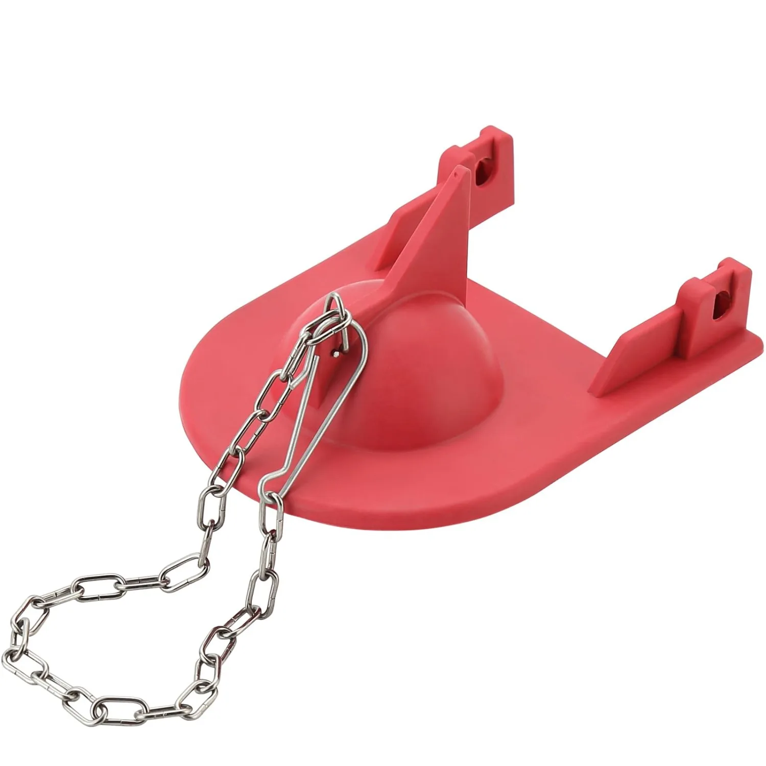 

2-дюймовый универсальный сменный смывный клапан для унитаза, совместимый с Kohler, цепь из нержавеющей стали, резервуар красного цвета