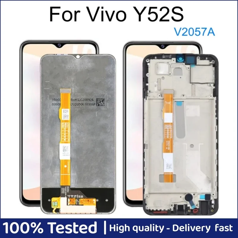 

6.58" LCD For Vivo Y52s LCD V2057A Display Screen Touch Sensor Digitizer Assembly For vivo Y52s 2020 Display Replacement