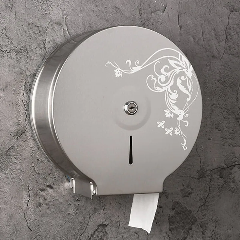 Large Tissue Box Stainless Steel Roll Toilet Paper Case Wall Napkin Box Supplies Organizer Storage Boxes Holder Home Decor