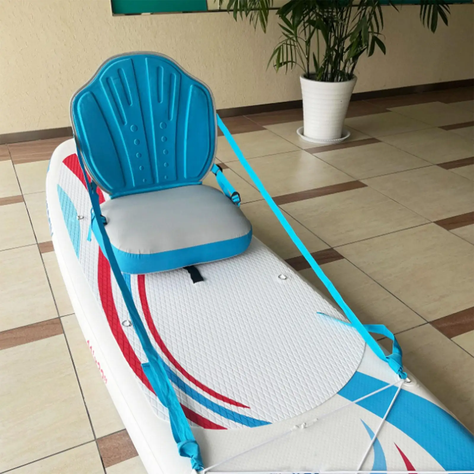 

Kayak Seat Practical Accessory Premium Kayak Parts Comfortable Easy to Install Adjustable Strap Inflatable with Backrest