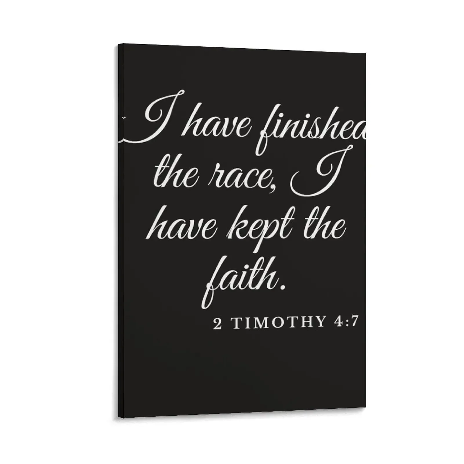 

I have finished the race, I have kept the faith. 2 Timothy 4:7 Canvas Painting home and decoration poster mural wall art