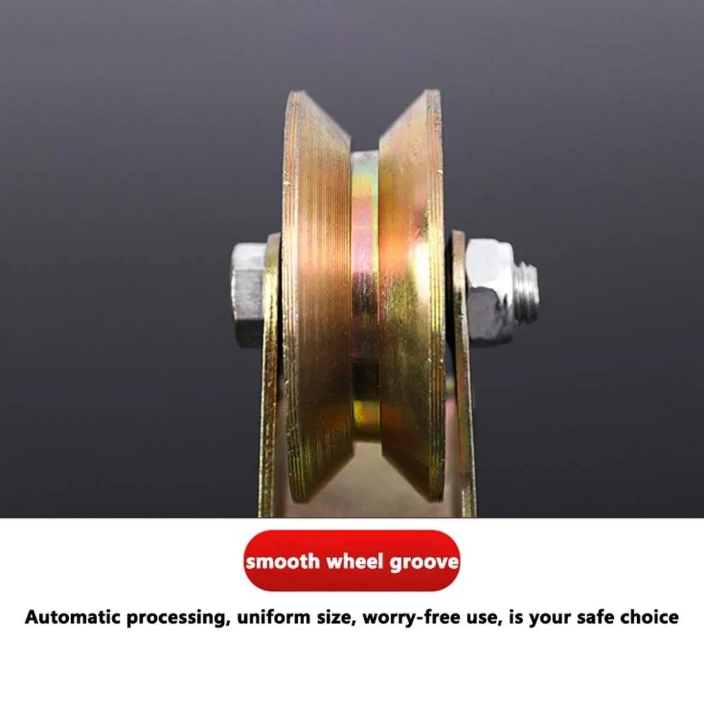 

2pcs Heavy Duty V Groove Pulleys Smooth Rolling Double Axis Bearing V Sliding Track Wheels 2.5 / 3 Inch Corrosion Resistant