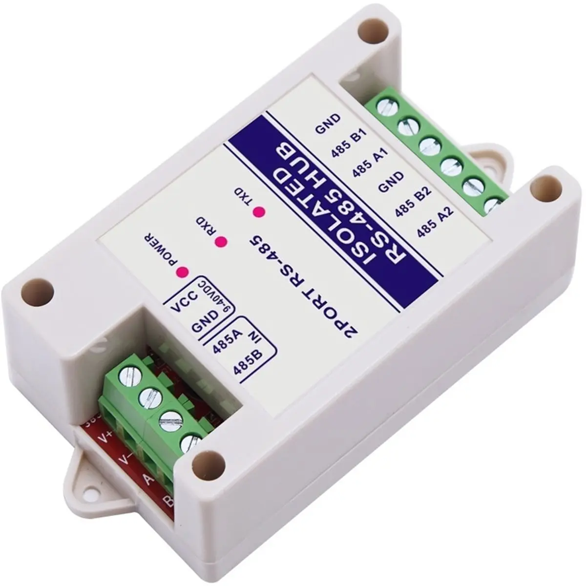 485 Repeater Photoelectric Isolation Industrial RS485 Hub 2Channel Signal Amplifier Anti-Interference Lightening