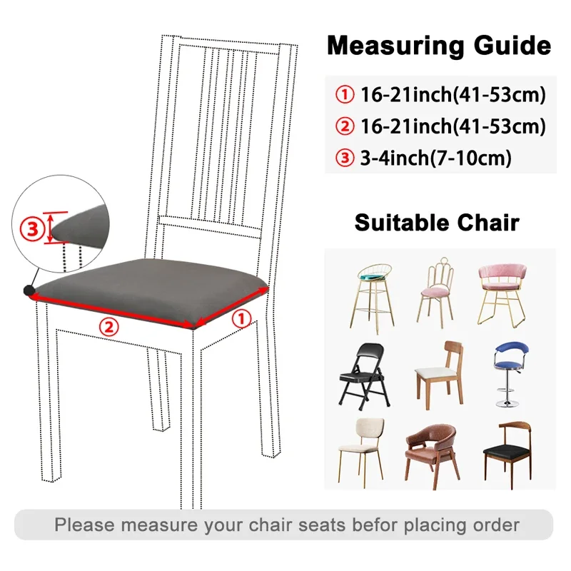 Velvet Fabric Chair Cover Stretch Kitchen Seat Cover Dining Chair Protector Cheap Slipcovers Elastic Chair Covers For Home Hotel
