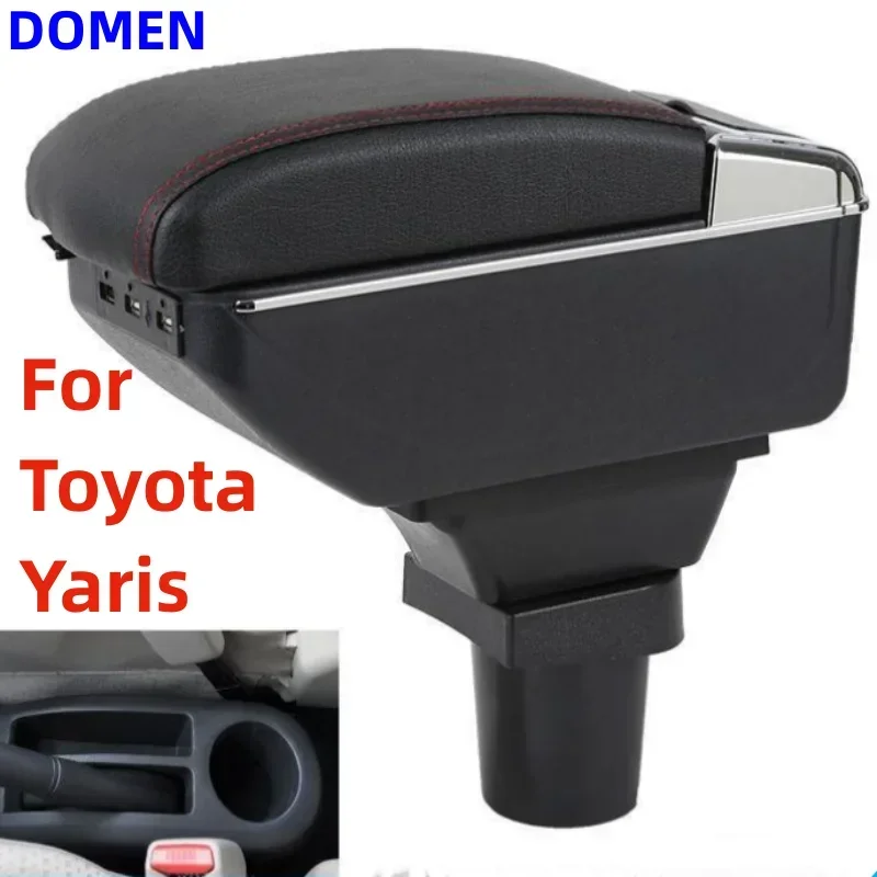 New Armrest Box For Toyota Yaris Vitz Hatchback1998 1999 2000 2001 2002 2003 2004 2005 Car Central Storage Arm Rest USB