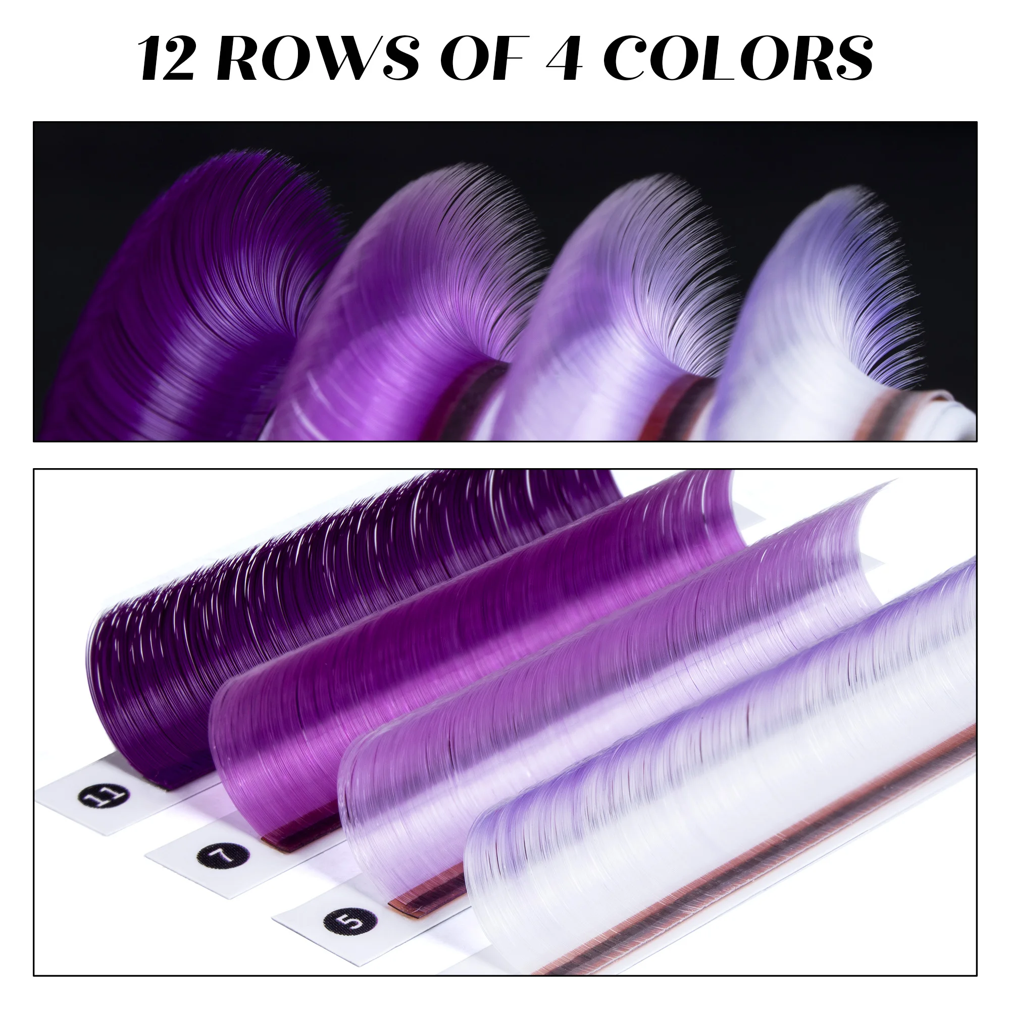 Befer ملون سهل المروحة تأثيري حجم رمش ملحقات هايت الجودة PBT لينة سهلة مروحة بلوم رمش التلقائي المزهرة #4