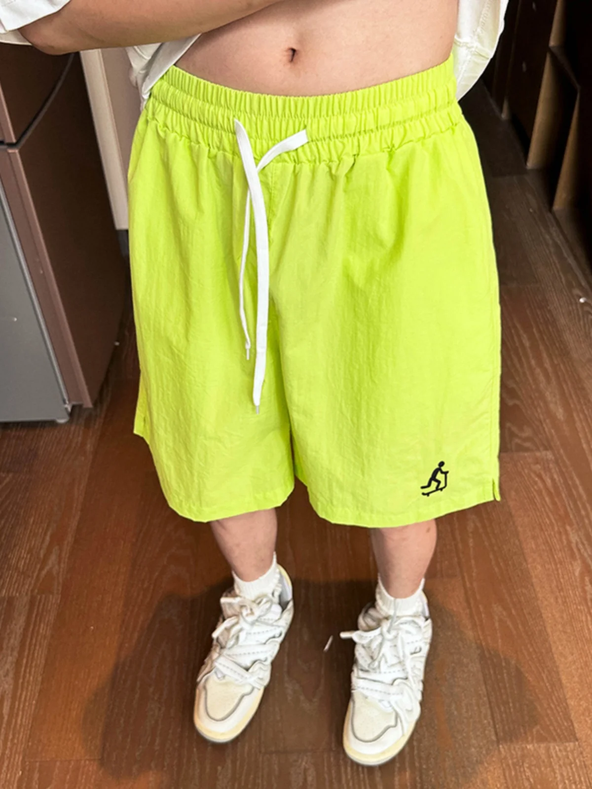 

Dopamine Green Casual Basketball Shorts Men's Summer American Retro Sporty High Street Vibe Mid-Length Trendy Shorts