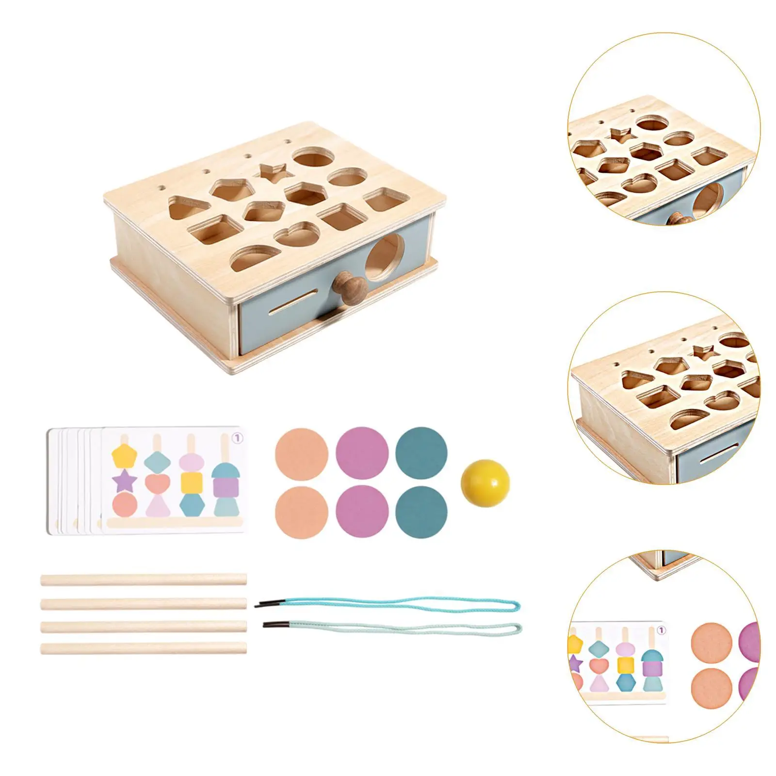 Jouet de séquence de perles en bois, trieur de formes assorties pour garçons et filles, cadeau pour enfants