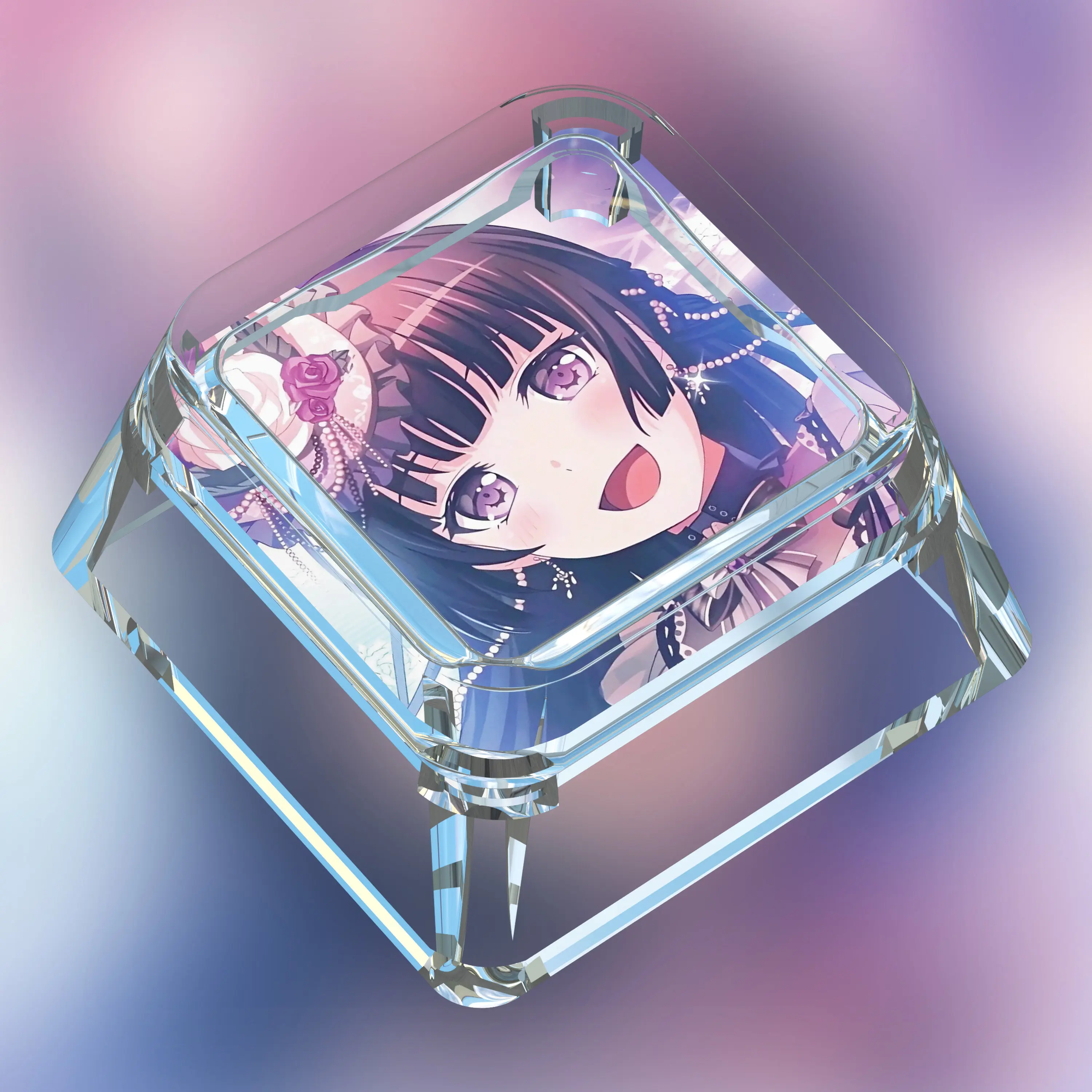 Diy Bang Dream! Rinko Shirokane Mechanical Keyboard Keycaps Cross-Axis Mechanical Keyboard Pc Personalized Keycaps Gift Toys
