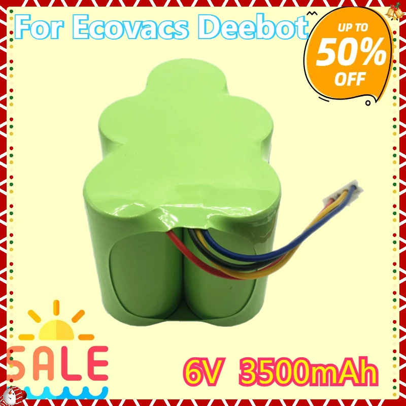 

New Replacement Battery for Ecovacs Deebot, 6V, 3500mAh, D73, D76, D62, D63, D63S, D65, D66, D68, D77, D79, 730, 760, TBD71