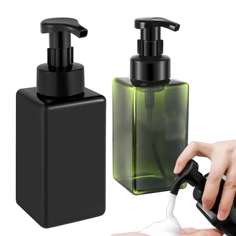 450ml Foaming Soap Dispenser 15oz Refillable Hand Pump Bottle Bathroom Kitchen Liquid Shampoo Shower Gel Plastic Empty Container