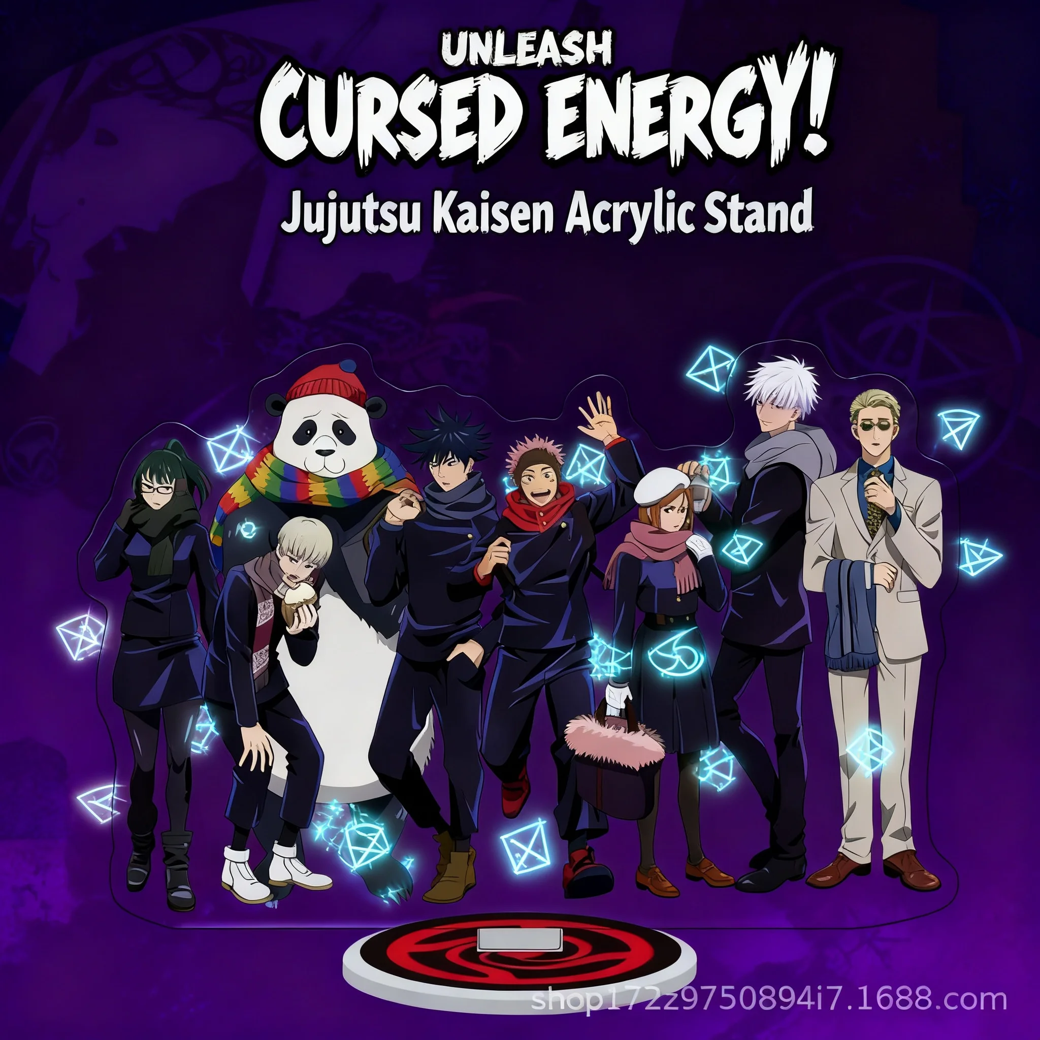 

Акриловая подставка Jujutsu Kaisen: Аниме-фигурка Годжо Сатору и Фушигуро Мегуми (Пять звезд), большая демонстрационная подставка для аниме-персонажей