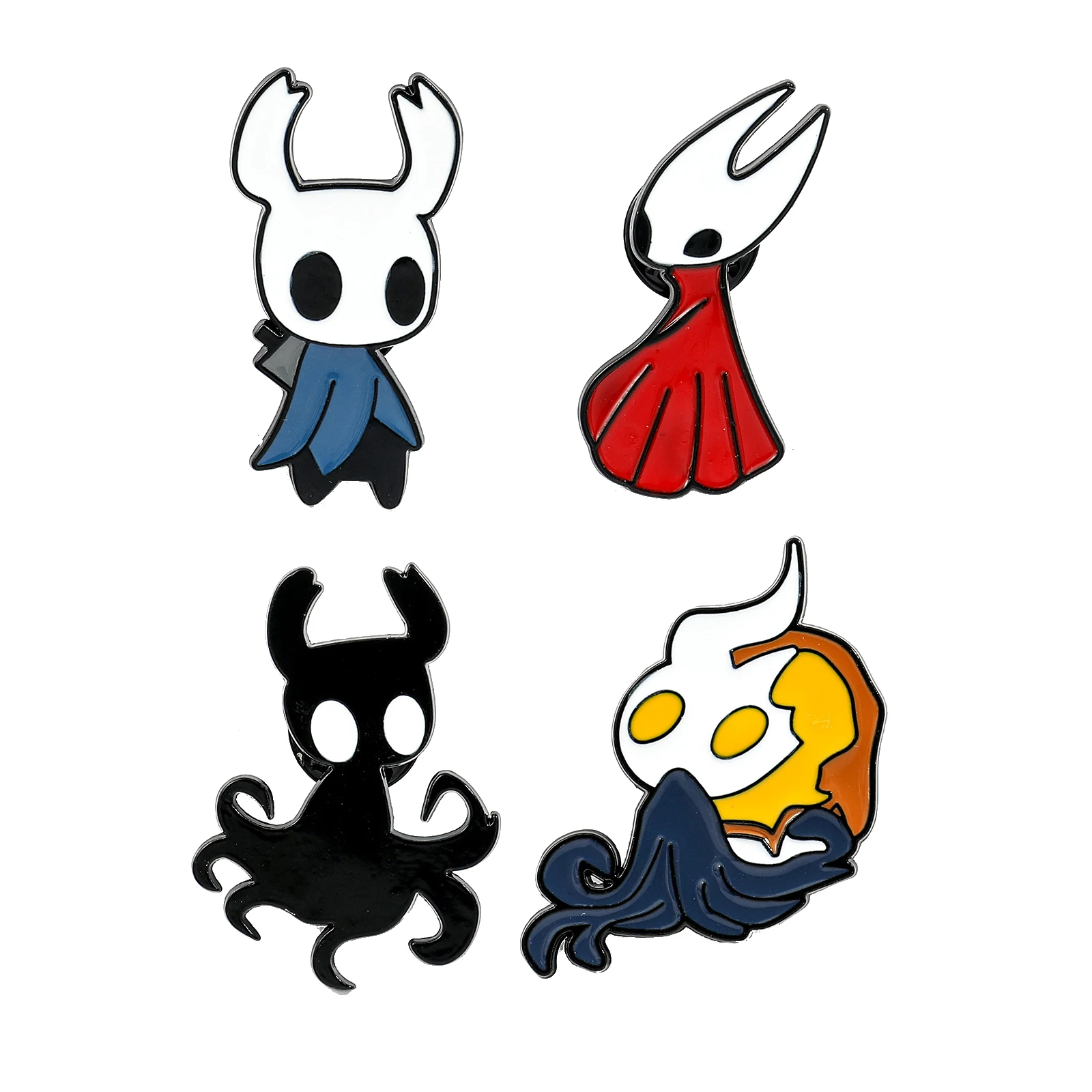 Cartoon Hollow Knight Game Figure Creative Enamel Pins for Backpack Bag Accessories Metal Brooches Badges Fans Collection