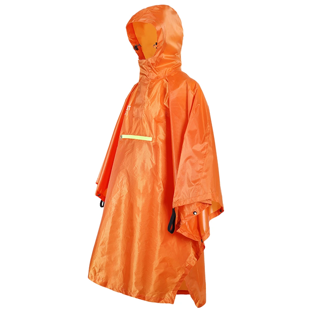 Men Women Raincoat Waterproof Rainwear with Reflector Rainproof Poncho with Reflective Strip