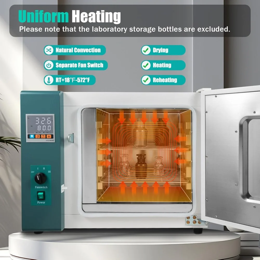 Electric Blast Drying Oven 45L Laboratory Oven PID Digital Temperature Controller 110V 1000W Horizontal Airflow Drying