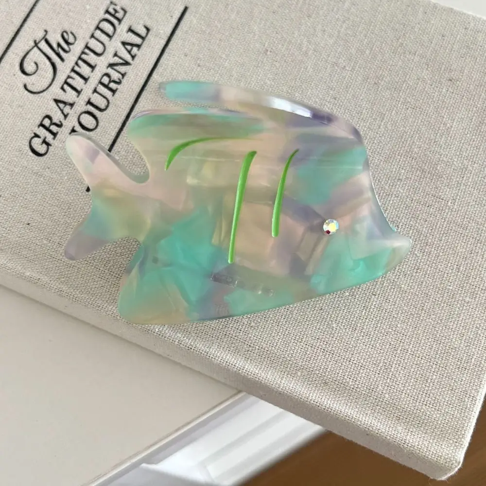 

Sweet Ocean Animal Hair Clip Acetic Acid Beach Headwear Crab Fish Hair Claw Korean Style Hair Accessories Geometry Shark Clip