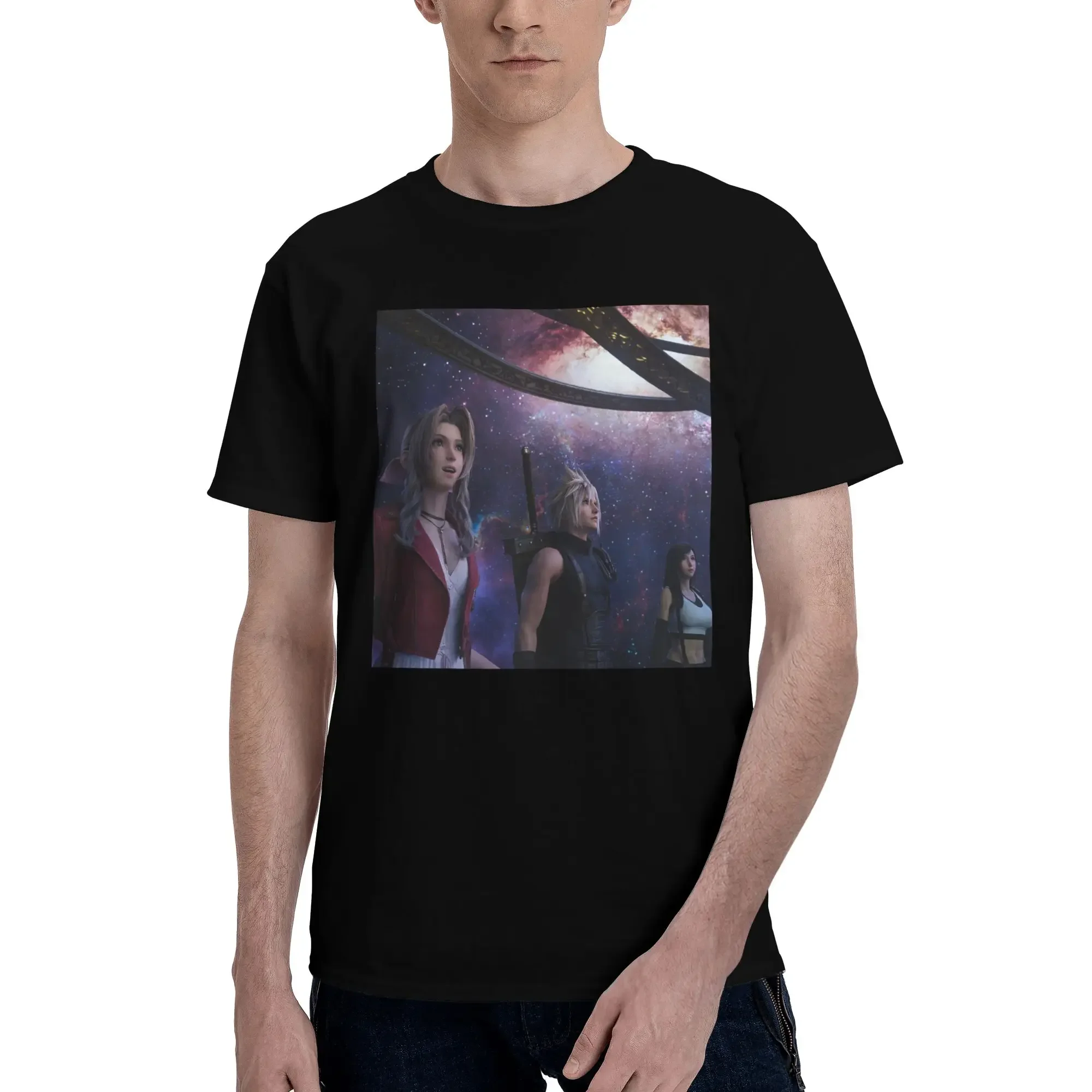 Final Fantasy 7 Rebirth 100% Cotton T-Shirt Men's Classic T Shirts Men Round Neck Short Sleeve S-6XL