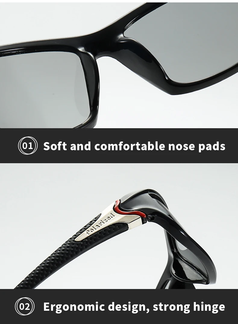 Photochrome Polarisierte Sport-Vintage-Sonnenbrille für Männer und Frauen Angeln Radfahren Autofahren Bergsteigen Sport Retro Sonnenbrillen – Detail 14