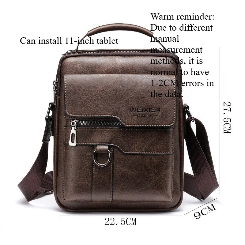 Bolsa crossbody masculina de alta qualidade bolsa de ombro retro mochila de negócios masculina bolsa de ombro casual bolsa de ombro