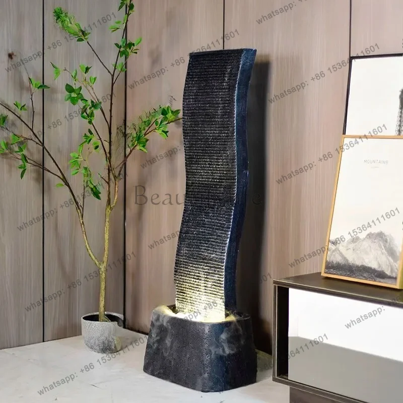 Water Fountain, Water System, Water Curtain Wall Decoration, Feng Shui Wheel, Soft Decoration, Simple Entrance Decoration