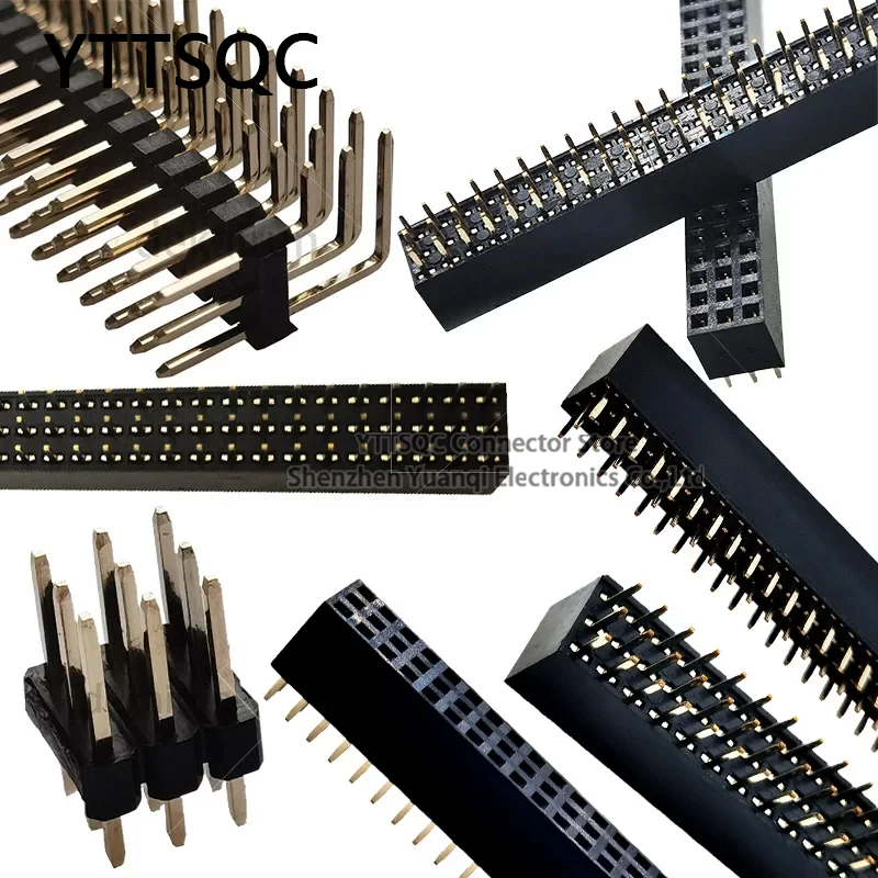 2.54MM 3X40P straight three row male and female 2.0MM 3x40 right angle PCB pin connector pin row header pinheader socket
