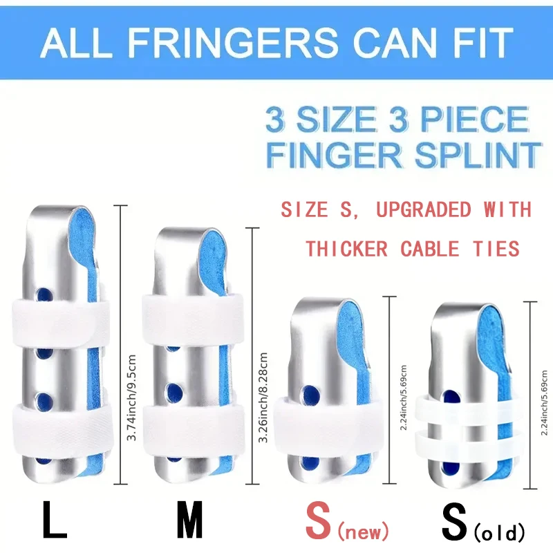 NEW Finger Splint 1-3PCS Finger Support Brace Stabilizer for Straightening Knuckle Immobilization Blue For Broken Fingers