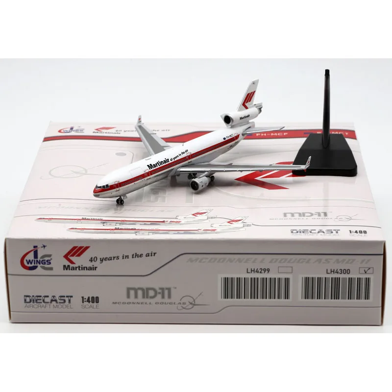 

LH4300 Alloy Collectible Plane Gift JC Wings 1:400 Martinair MeDonnell Douglas MD-11 Diecast Aircraft Model PH-MCT With Stand