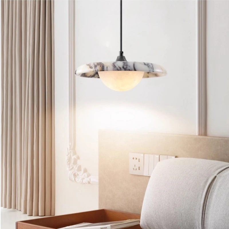 مصباح معلق بجانب السرير لغرفة النوم الرئيسية، مصباح زخرفي معلق من حجر البلغاري الفاخر