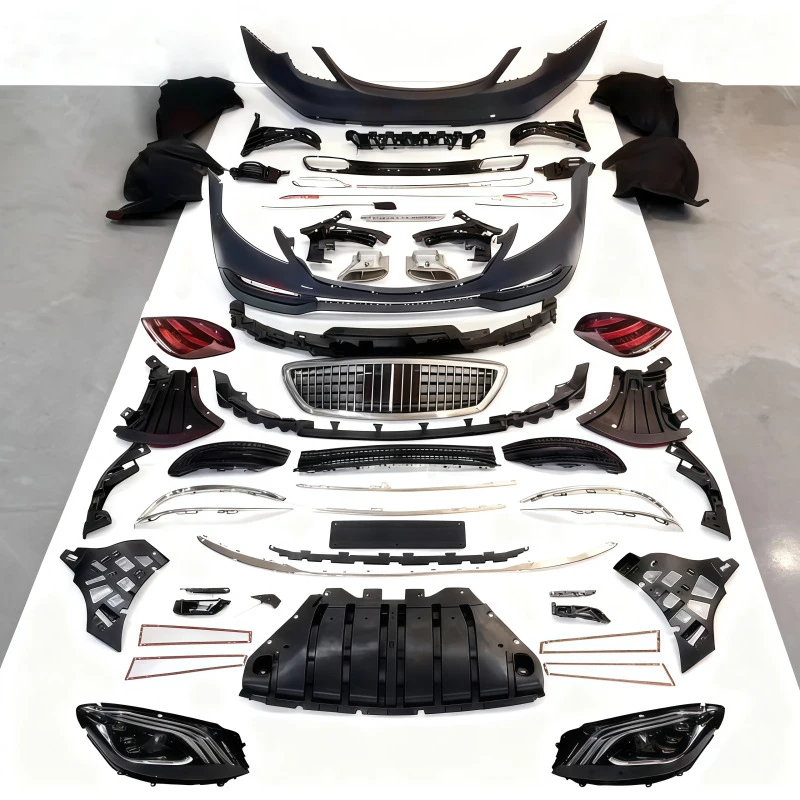 

Suitable for Mercedes-Benz S-Class W222 modification upgrade to S680 Maybach model, including front and rear body kits, bump