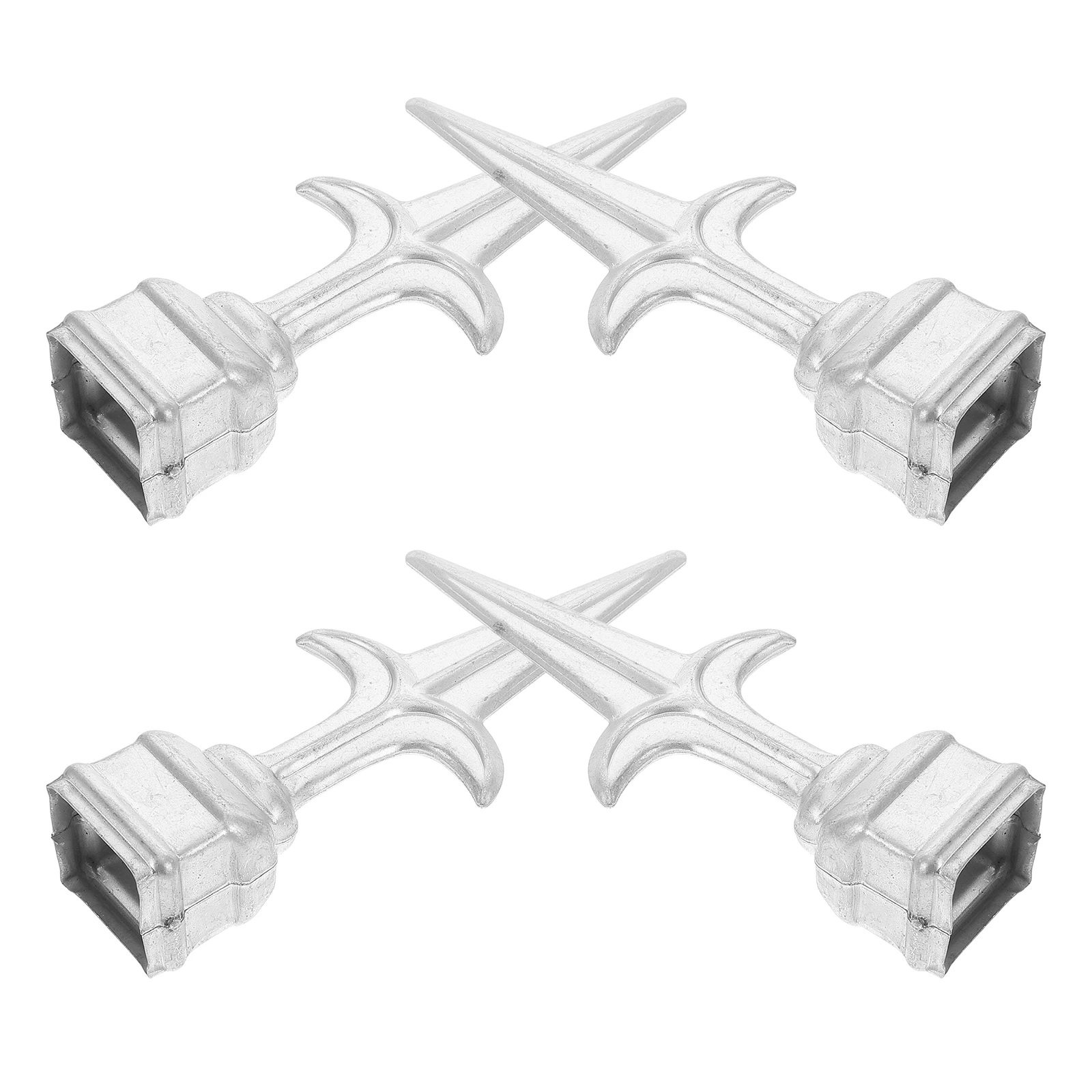 

4 шт., прочные железные финии для забора, уникальные садовые украшения с рисунком, универсальные топперы для поводков для ворот, топпер для забора