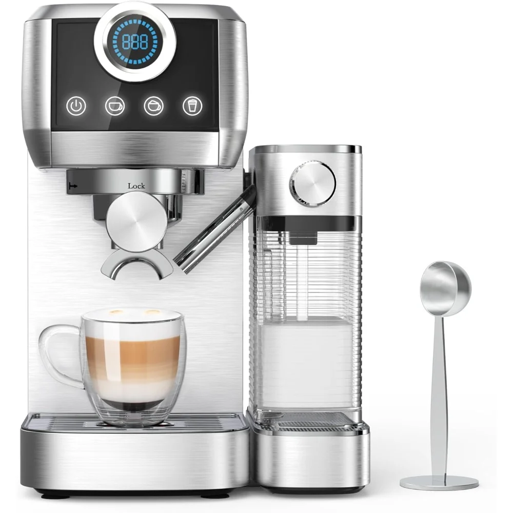 

HAOYUNMA Cappuccino Machine, Latte Machine with Automatic Milk Frother, 20 Bar Espresso Machine for Home Gifts, Espresso Maker