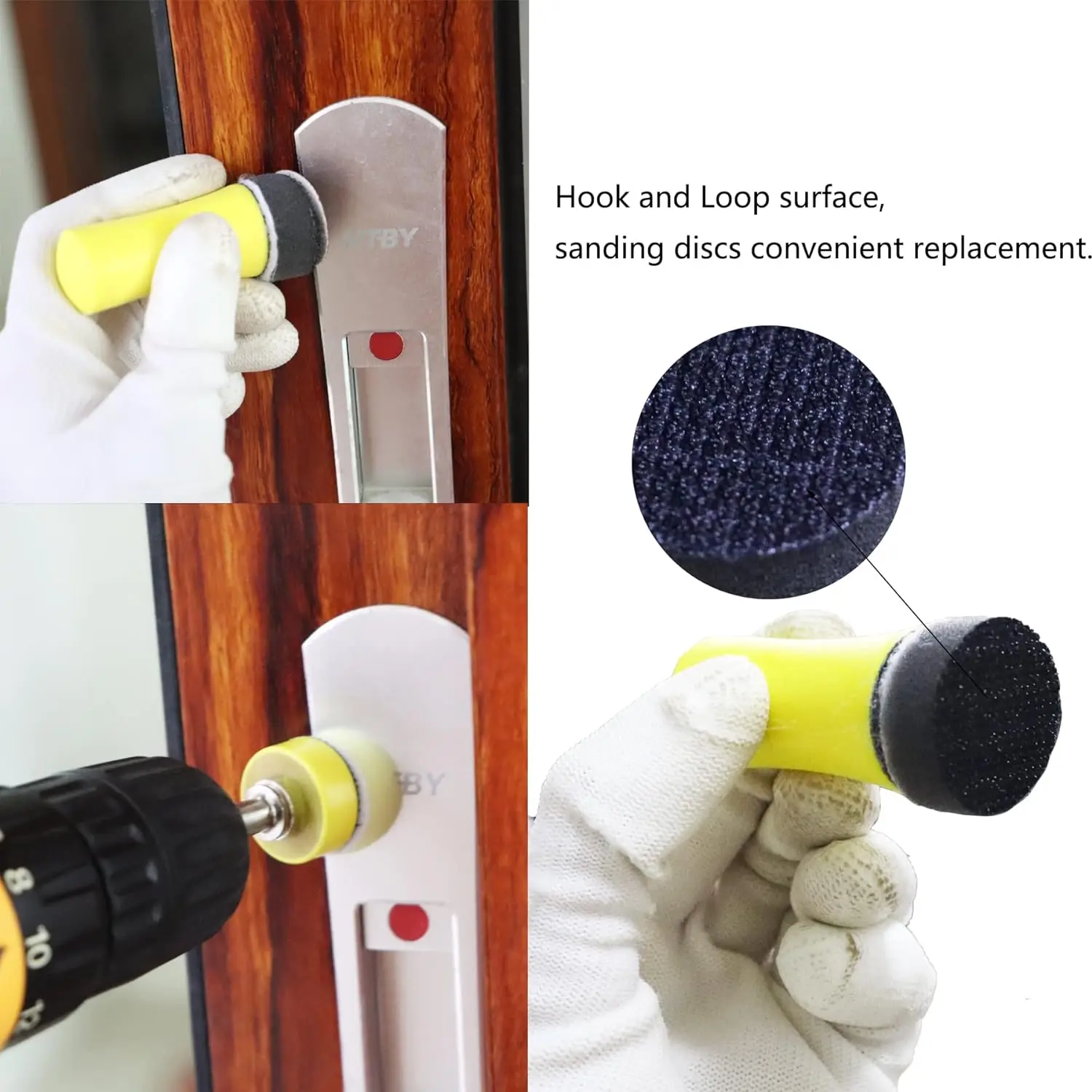 1 Inch Hook and Loop Sandpaper Kit 132 Pcs Assorted 40-7000 Grit with Adapter and Foam Buffering Pad for Wood Metal Mirror