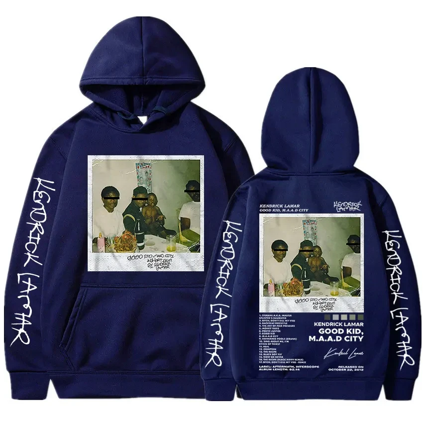 Hip Hop Männer Frauen Hoodie Rapper Kendrick Lamar Good Kid Album Grafik Gedruckt Kapuzenpullover Mode Tasche Streetwear – Detail 12