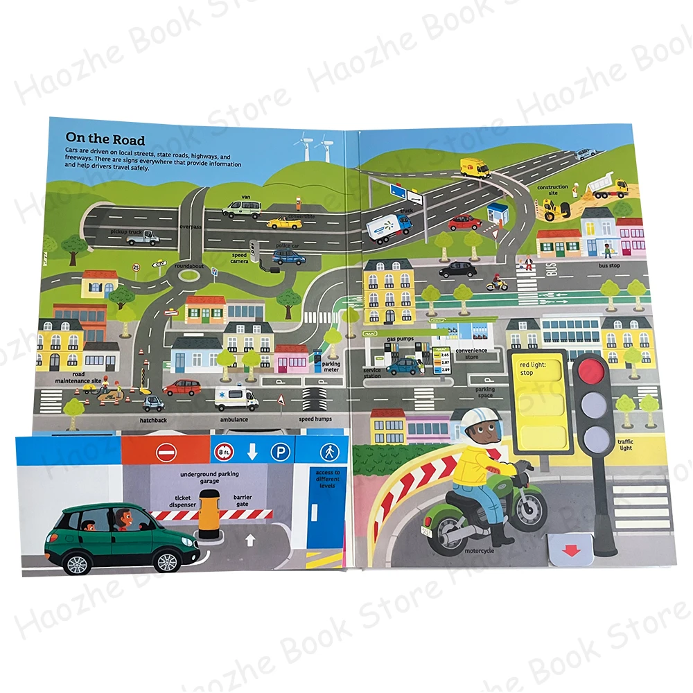 Imagem -03 - Livro de Capa Dura para Crianças Ultimate Spotlight Cars Lift The Flap Atividade Infantil Presente Educação Científica Como um Carro é Feito Inglês