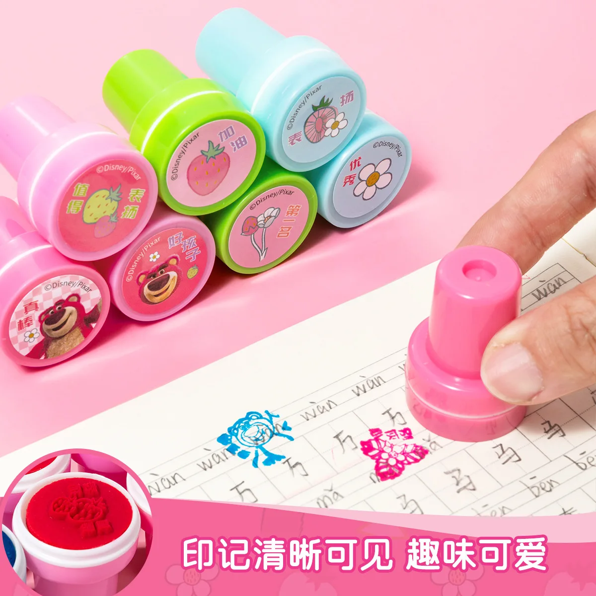 Disney Stitch & Lotso Cartoon Seal Kinderverjaardagsfeestje Cadeau Stitch Patroon Seal Boy Kerstmis Leuk verzamelspeelgoed voor kinderen