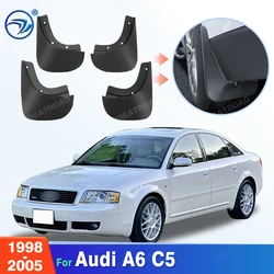 Custom Fit 4PCS Mud Flaps for Audi A6 C5 1998 1999 2000 2001 2002 2003 2004 2005 No Drilling Splash Guards Fender Accessories