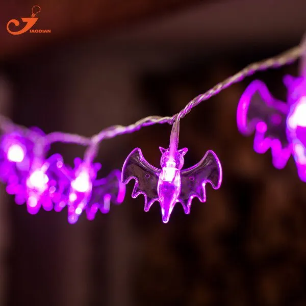 Natale ringraziamento Halloween LED String Lights Portable Pumpkin Ghost scheletri luci per Home Bar Halloween Party Decor