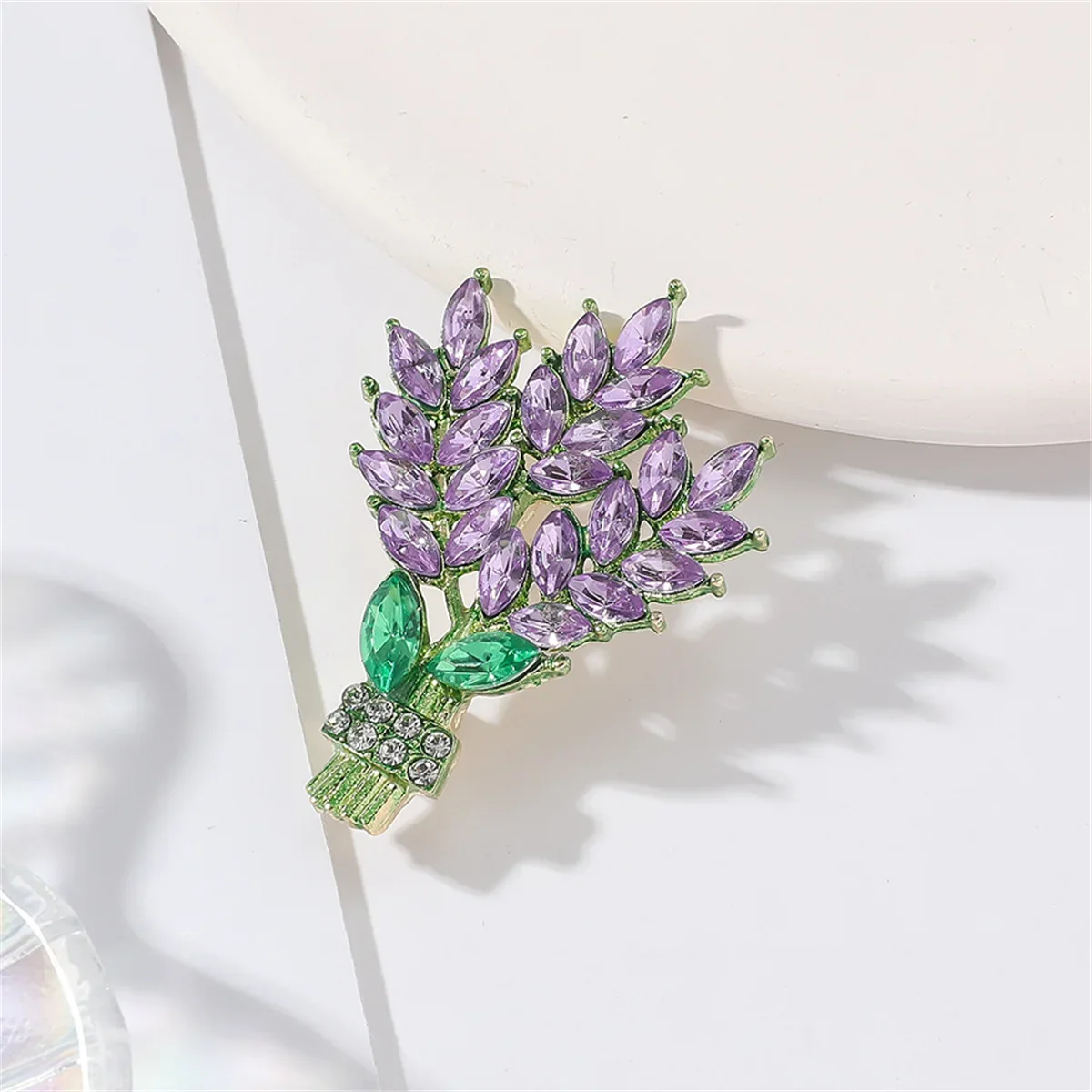 Lavender Brooch Pin Exquisite Romantic Luxury Charm Floral Plant Jewelry Party Banquet Fashion Trend Badge Gift Souvenir Set