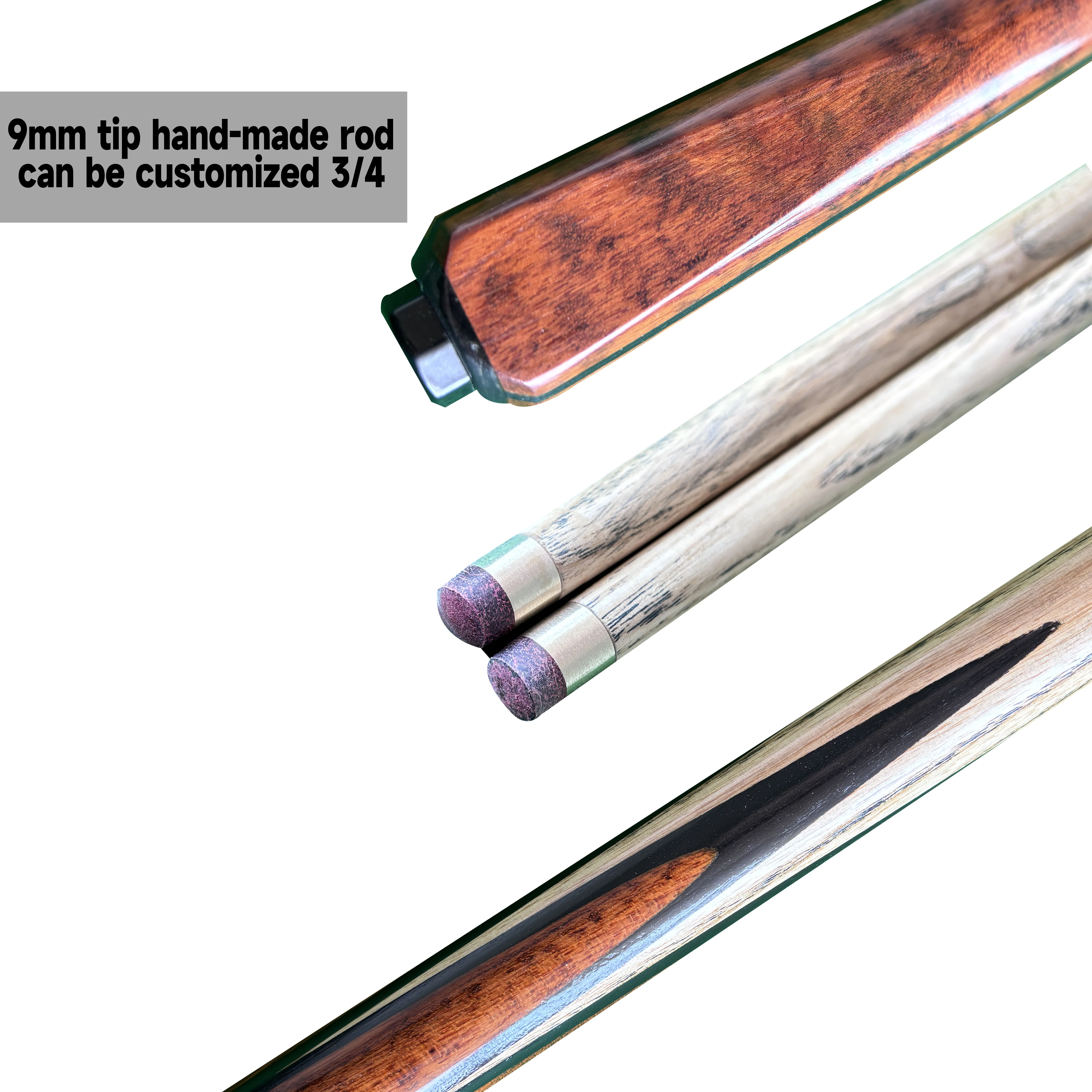 2025 اليدوية تجمع جديلة عصا 9 مللي متر 9.5 مللي متر 10 مللي متر نصائح السنوكر البلياردو العظة السنوكر جديلة عصا مصنع بالجملة للتخصيص 3/4