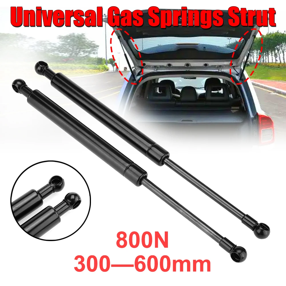 2Pcs 800N Gas Strut Bars Gas Spring Support 300/350/400/450/500mm For Boot Bonnet Car Caravans Door Windows Hatches Boat Bus