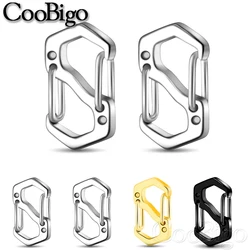 5pcs Mini S Lobster Clasp Hook Stainless Steel Double Opening Clip Carabiner Necklace Bracelet Pendant Connectors Jewelry Making