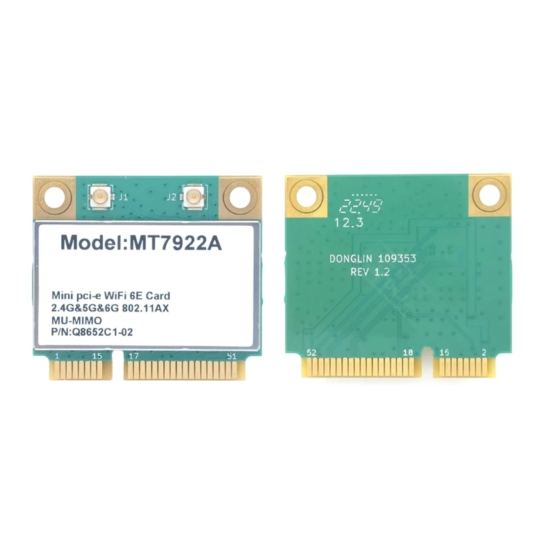 MT7922A WIFI 6E محول 2.4 جيجا هرتز/5 جيجا هرتز 6 جيجا هرتز Mini PCIe محسّن F أفضل بيع
