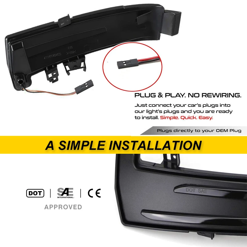 2pcs Dynamic Turn Signal LED Light Side Mirror Indicator For Mercedes Benz W204 CLA A B C E S GLA GLK CLS Class W176 W212