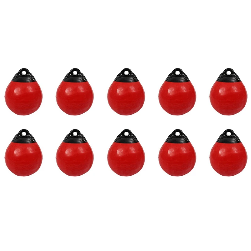 

10X Heavy Duty PVC Boat Fender Ball Round Anchor Buoy Dock Bumper Ball Inflatable Protection Marine Mooring Buoy Red